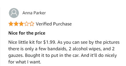 A Customer's Honest Review on the Johnson & Johnson First Aid Kit containing 12 essentials supplies.